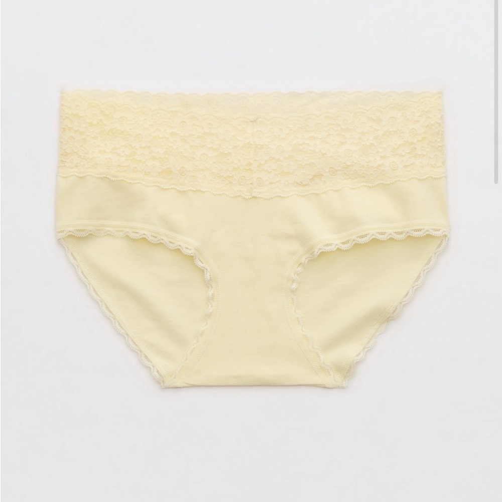 NWT Aerie Superchill Vintage Lace Cotton Boybrief Panty